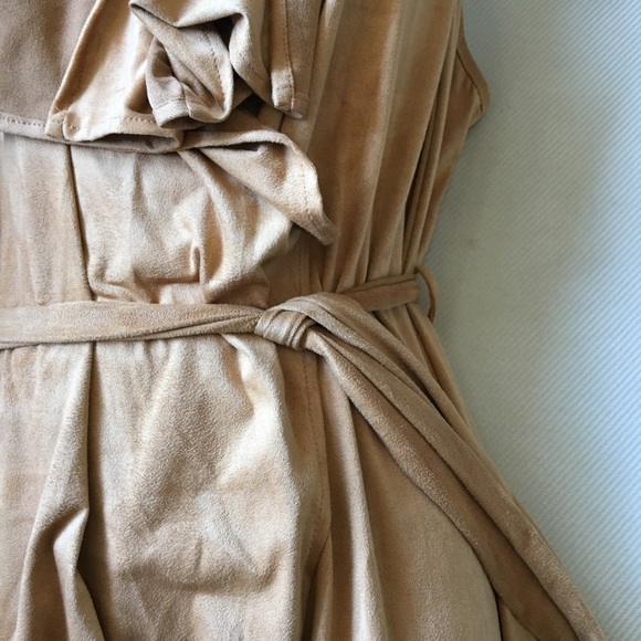 NEW - Caramel faux suede duster vest - Picture 4 of 7